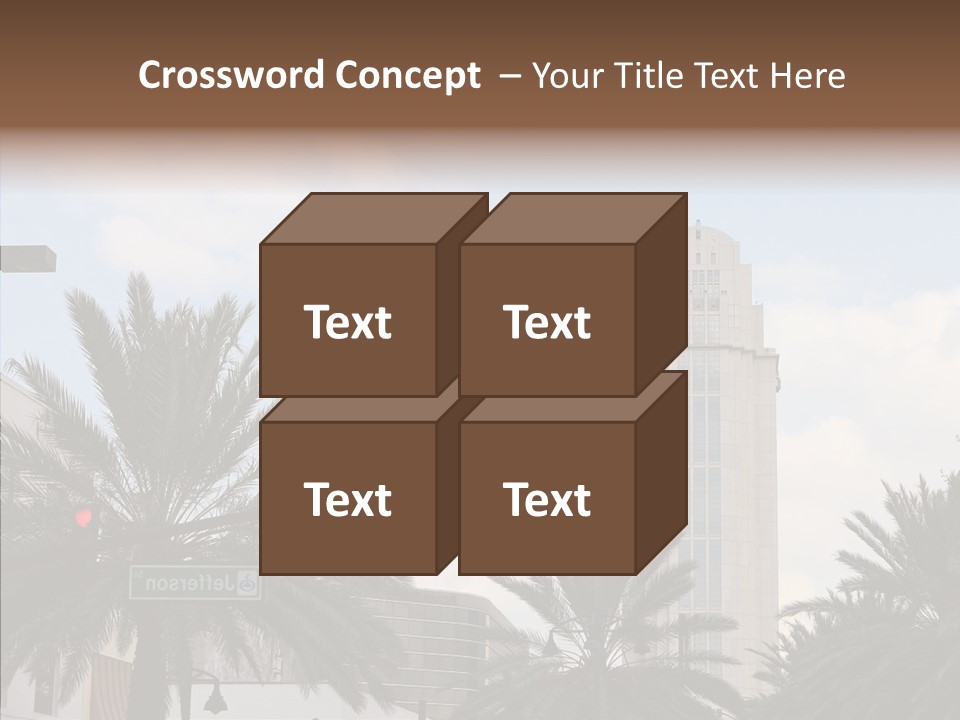 Urban Center Downtown Orlando PowerPoint Template