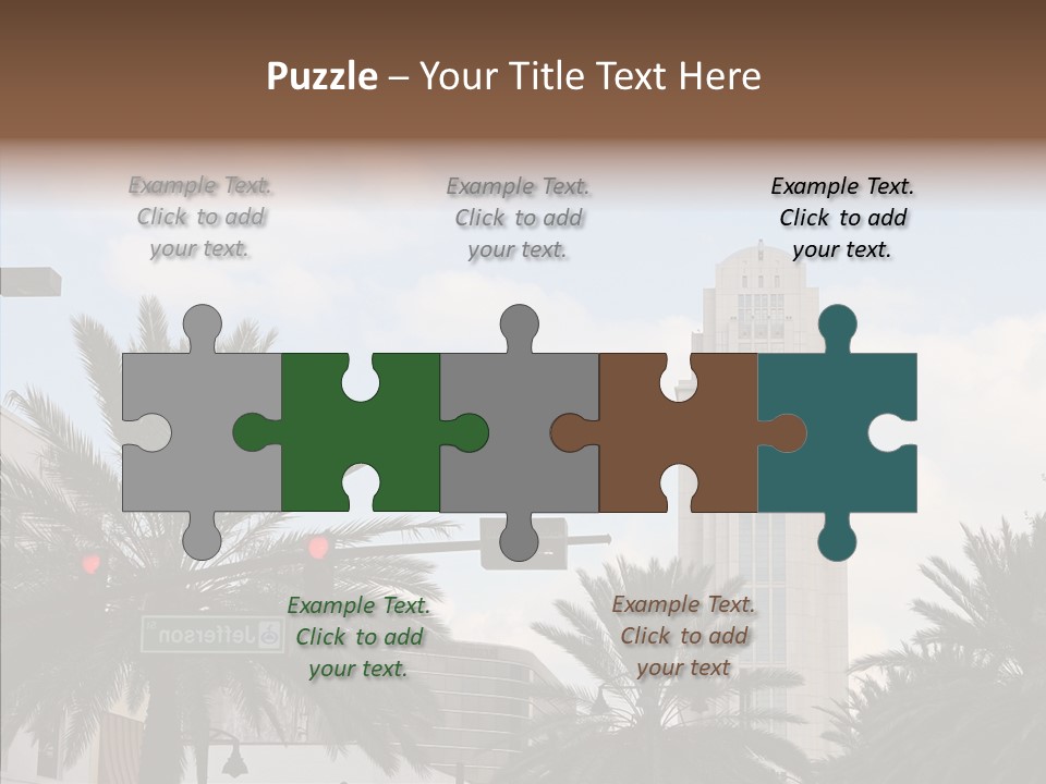 Urban Center Downtown Orlando PowerPoint Template