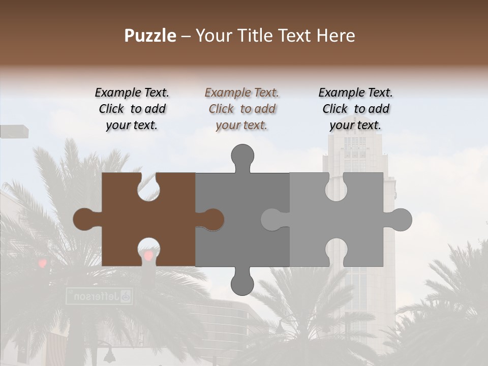 Urban Center Downtown Orlando PowerPoint Template