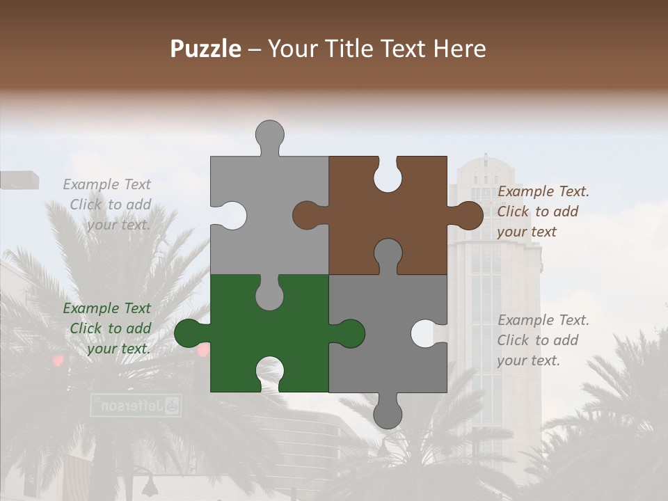 Urban Center Downtown Orlando PowerPoint Template