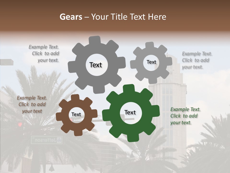 Urban Center Downtown Orlando PowerPoint Template