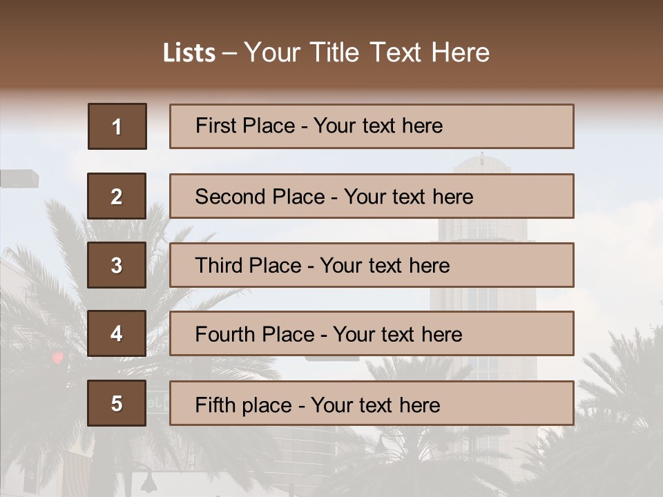 Urban Center Downtown Orlando PowerPoint Template