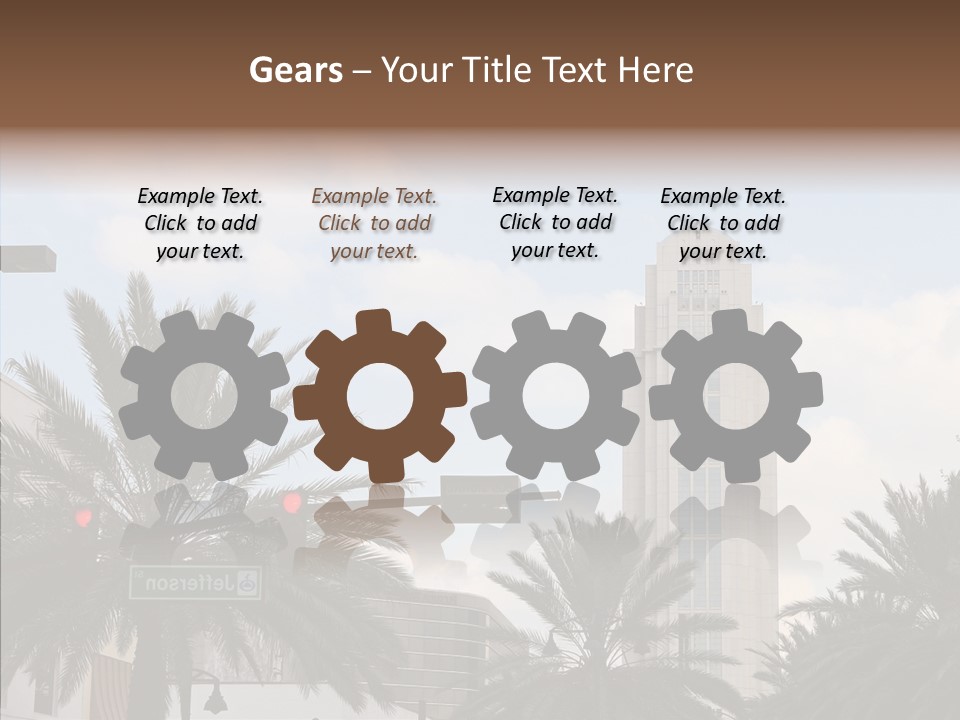 Urban Center Downtown Orlando PowerPoint Template