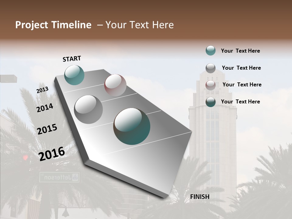 Urban Center Downtown Orlando PowerPoint Template