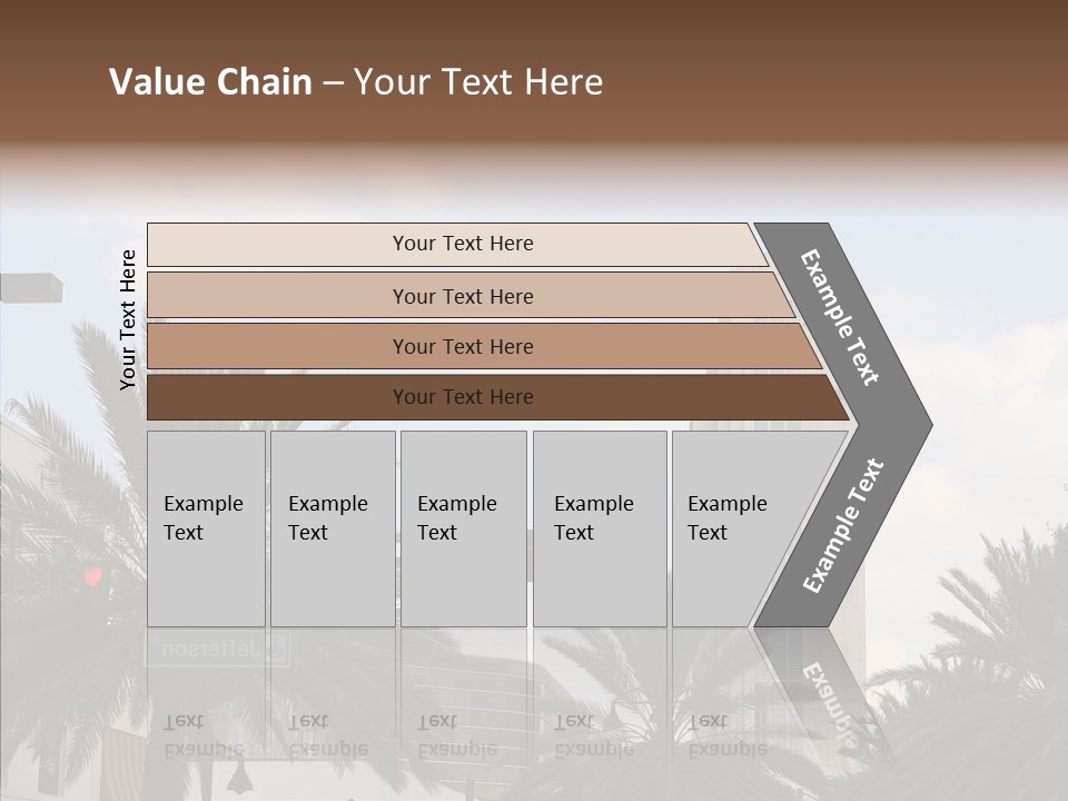 Urban Center Downtown Orlando PowerPoint Template