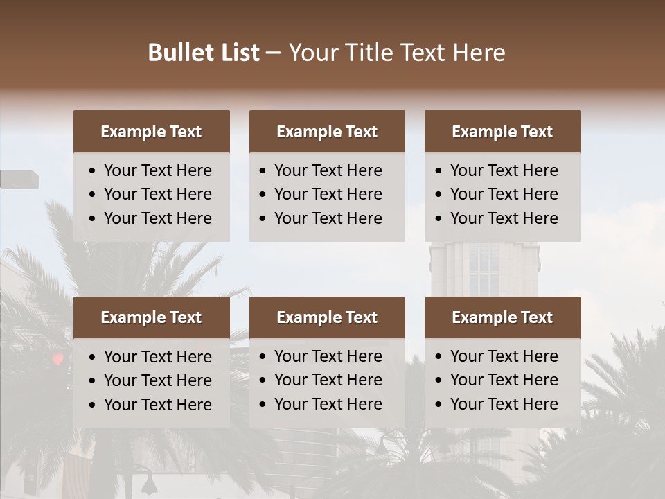 Urban Center Downtown Orlando PowerPoint Template
