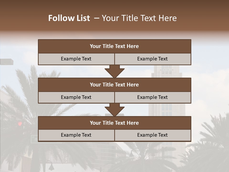 Urban Center Downtown Orlando PowerPoint Template