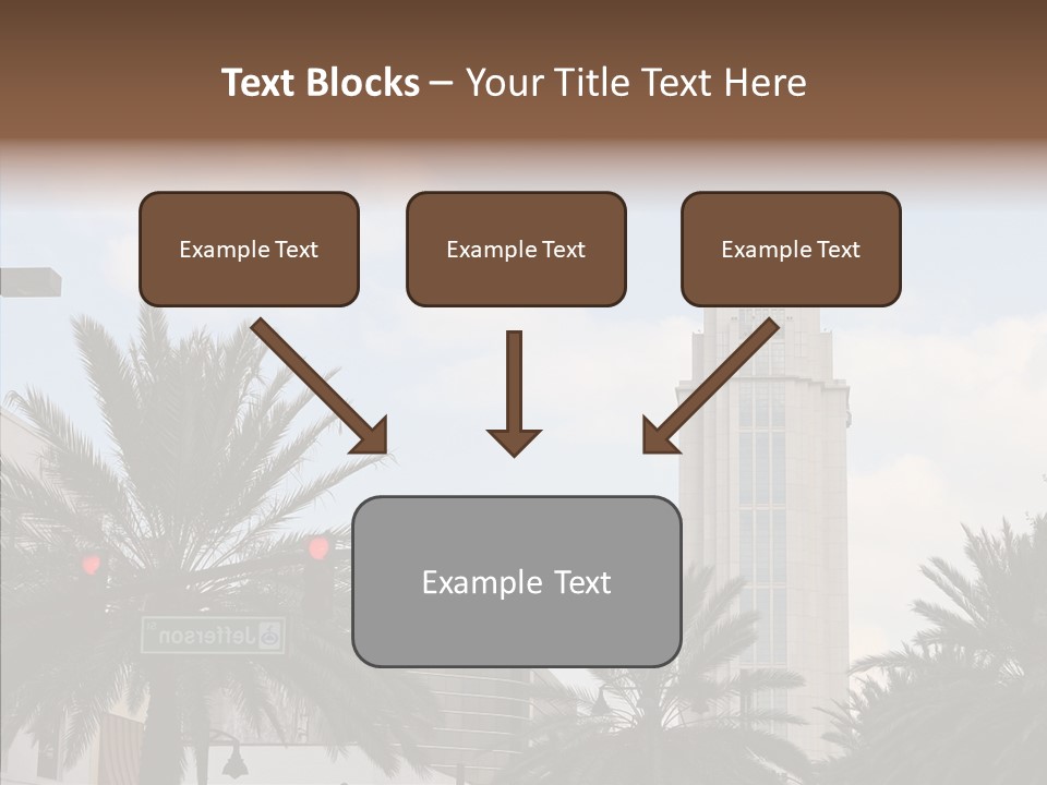 Urban Center Downtown Orlando PowerPoint Template