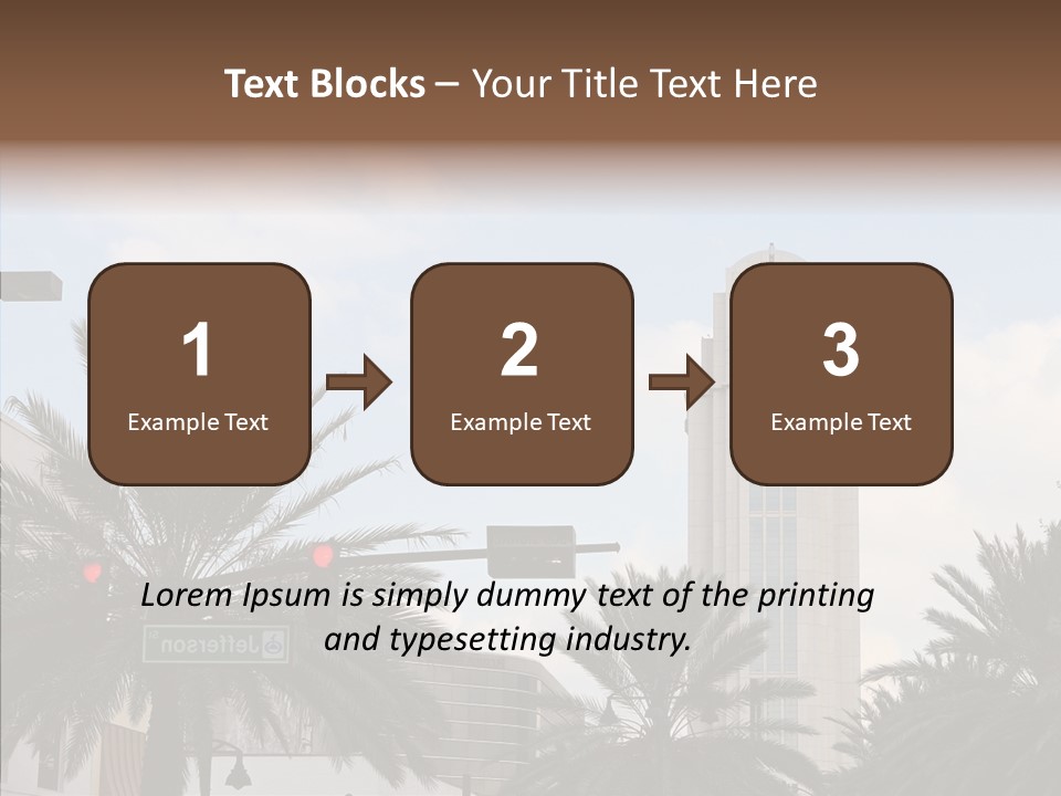 Urban Center Downtown Orlando PowerPoint Template