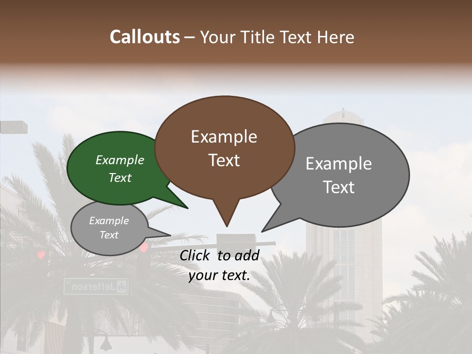 Urban Center Downtown Orlando PowerPoint Template