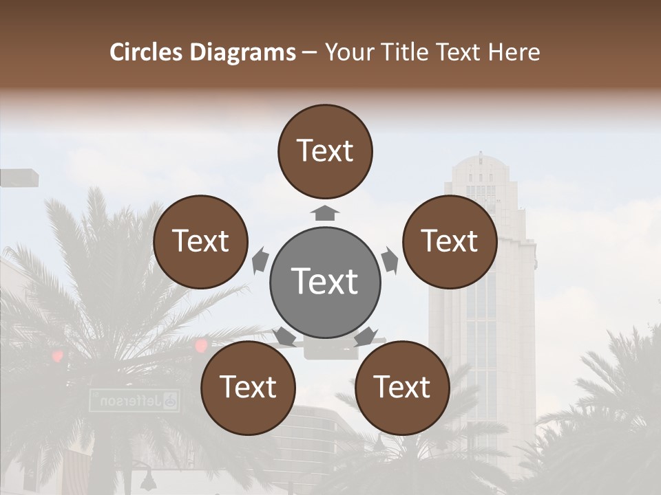 Urban Center Downtown Orlando PowerPoint Template