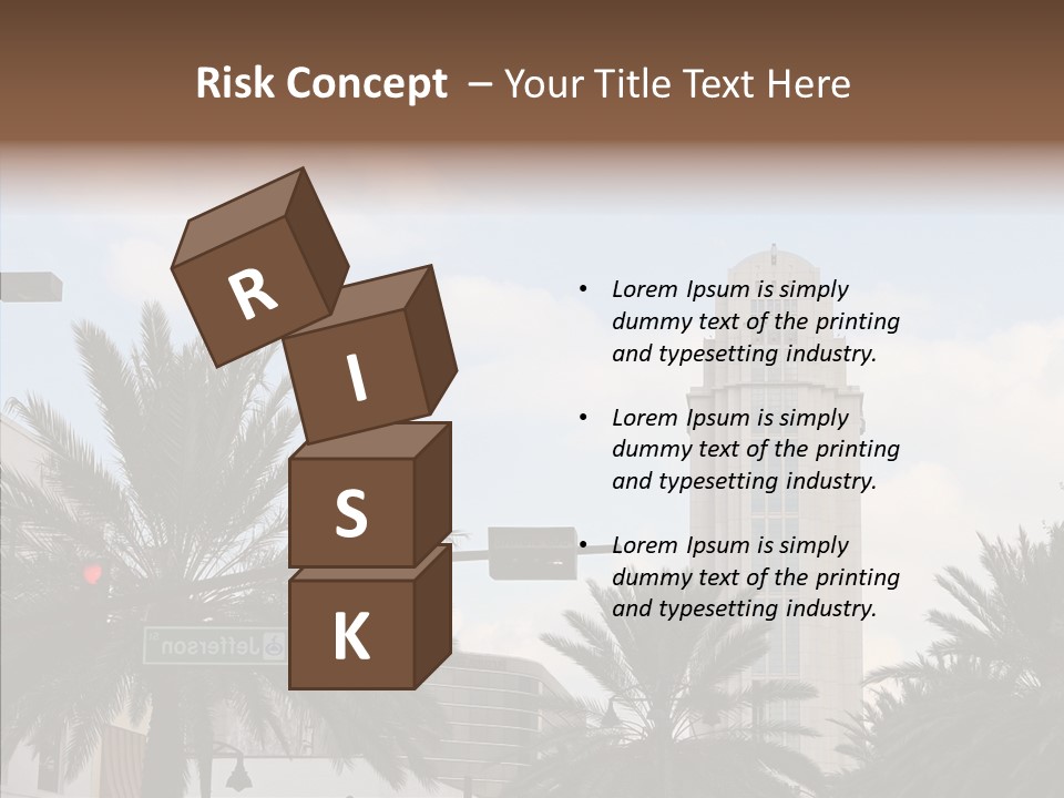 Urban Center Downtown Orlando PowerPoint Template