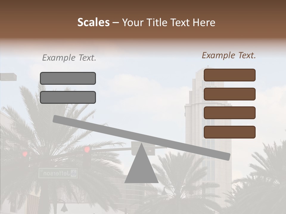 Urban Center Downtown Orlando PowerPoint Template