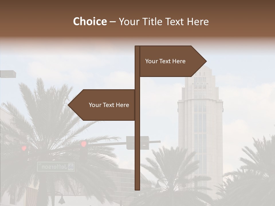 Urban Center Downtown Orlando PowerPoint Template