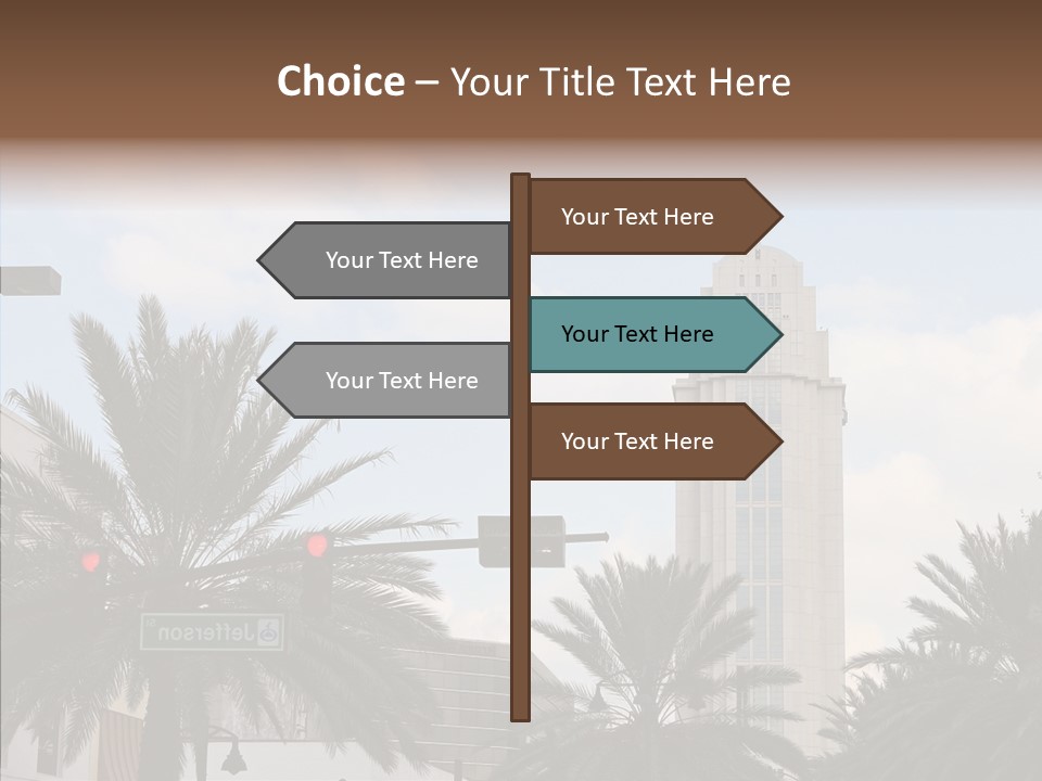 Urban Center Downtown Orlando PowerPoint Template