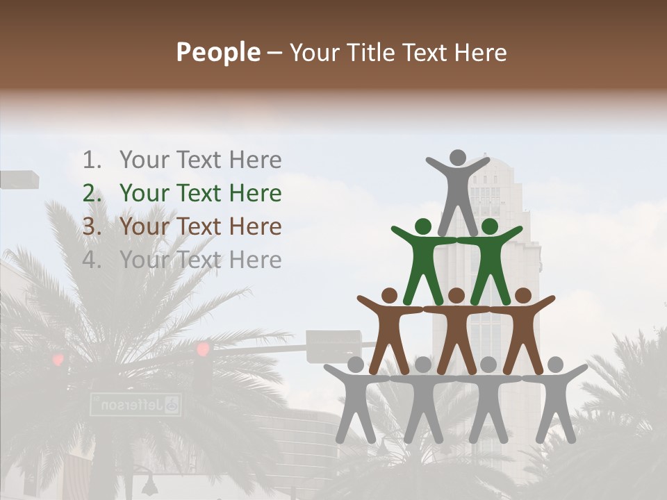 Urban Center Downtown Orlando PowerPoint Template