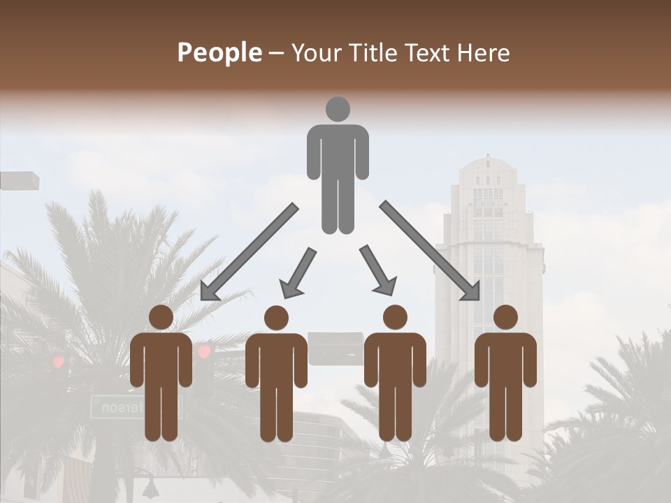 Urban Center Downtown Orlando PowerPoint Template