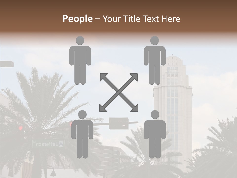 Urban Center Downtown Orlando PowerPoint Template