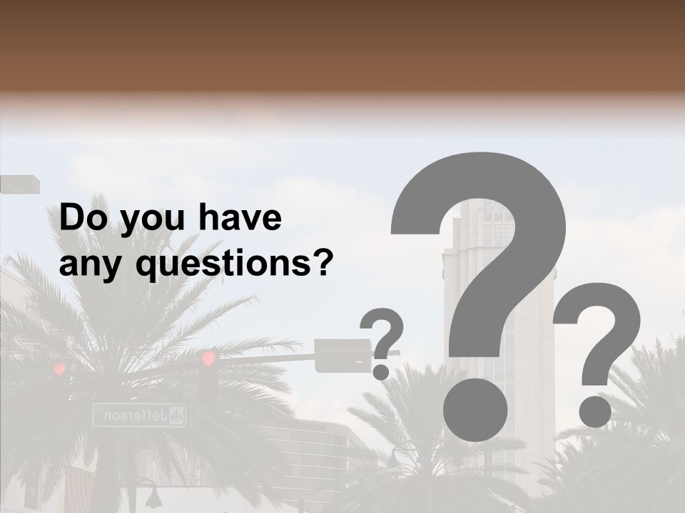 Urban Center Downtown Orlando PowerPoint Template