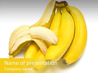 Breakfast Banana Palm PowerPoint Template