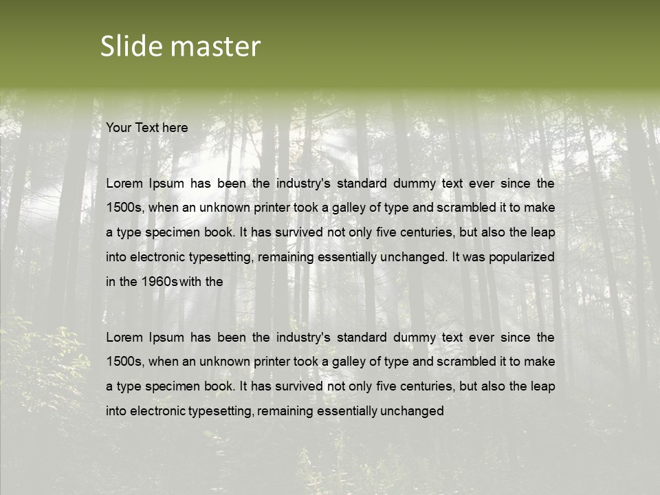 Landscape Shinning Wilderness PowerPoint Template