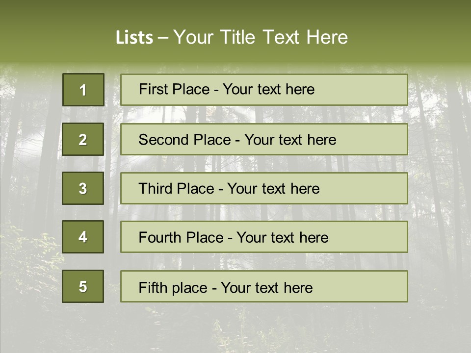 Landscape Shinning Wilderness PowerPoint Template