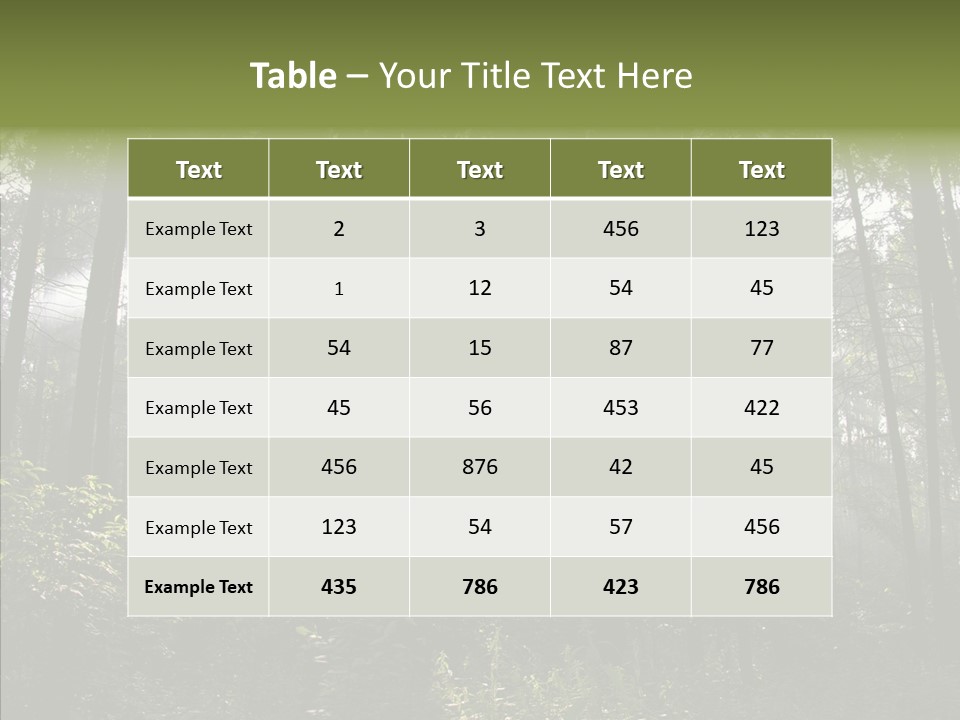 Landscape Shinning Wilderness PowerPoint Template