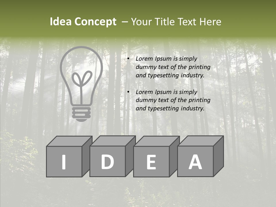 Landscape Shinning Wilderness PowerPoint Template