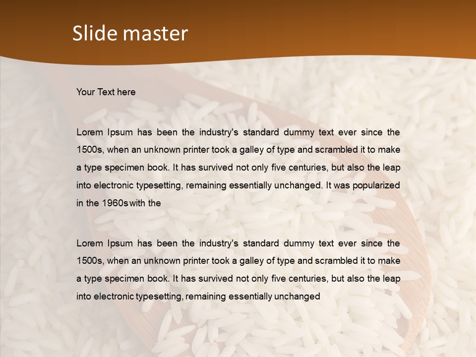 Long Spoon Healthy PowerPoint Template