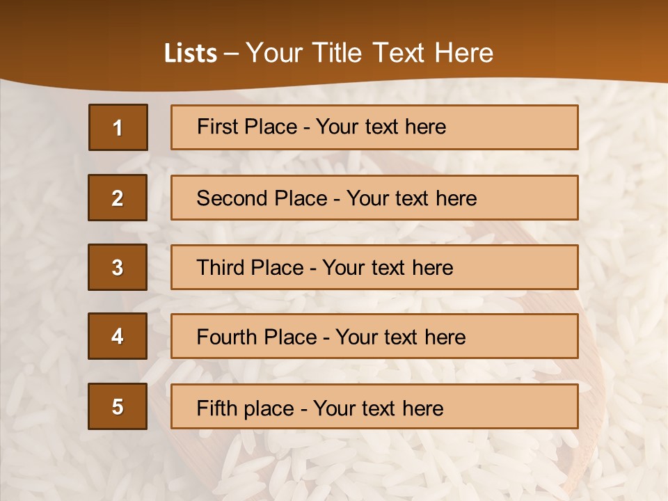 Long Spoon Healthy PowerPoint Template