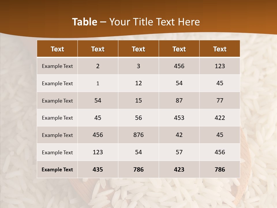 Long Spoon Healthy PowerPoint Template