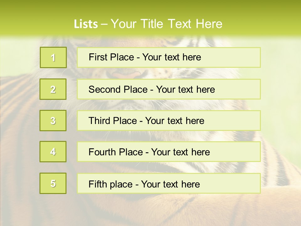 Nature Sub Tiger PowerPoint Template