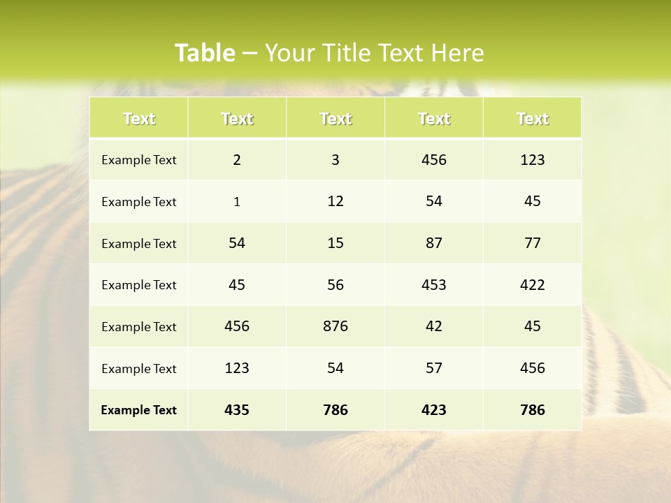 Nature Sub Tiger PowerPoint Template