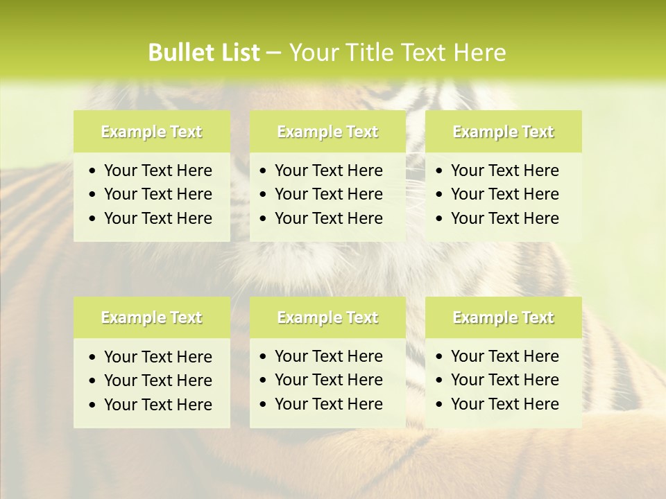 Nature Sub Tiger PowerPoint Template