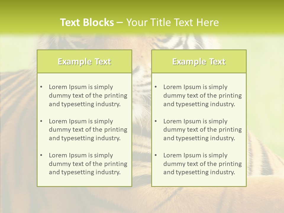 Nature Sub Tiger PowerPoint Template