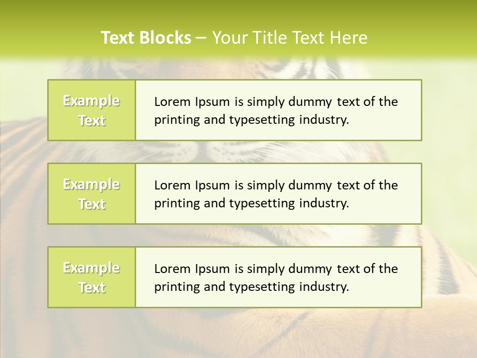 Nature Sub Tiger PowerPoint Template