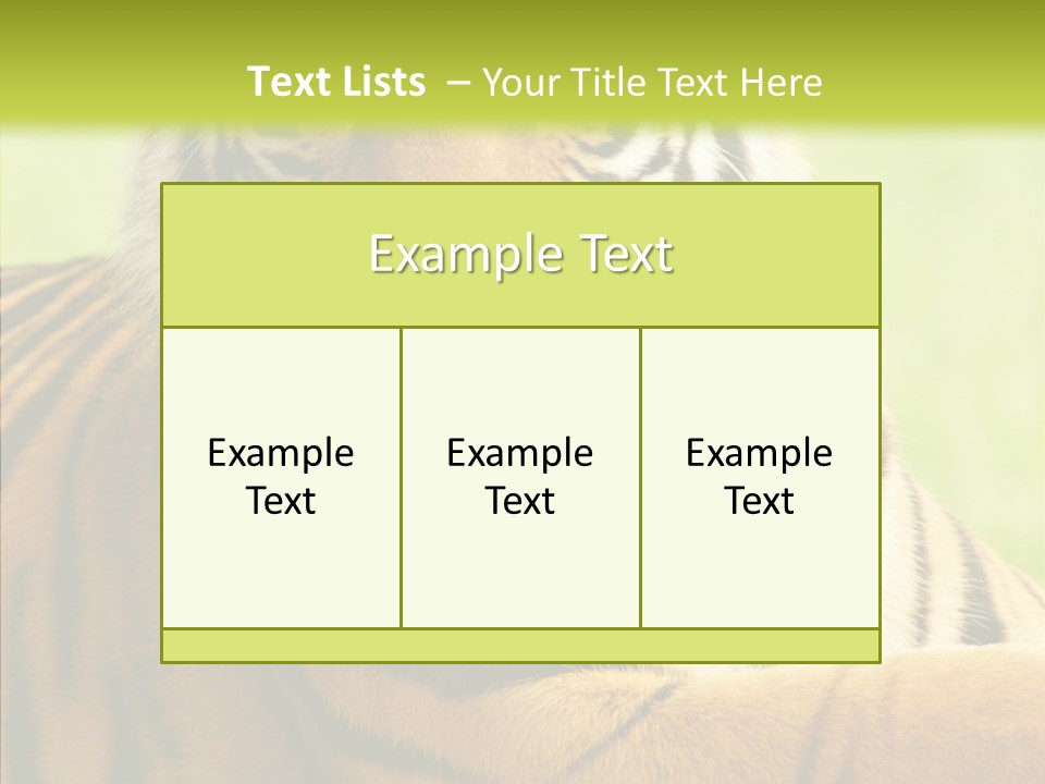 Nature Sub Tiger PowerPoint Template