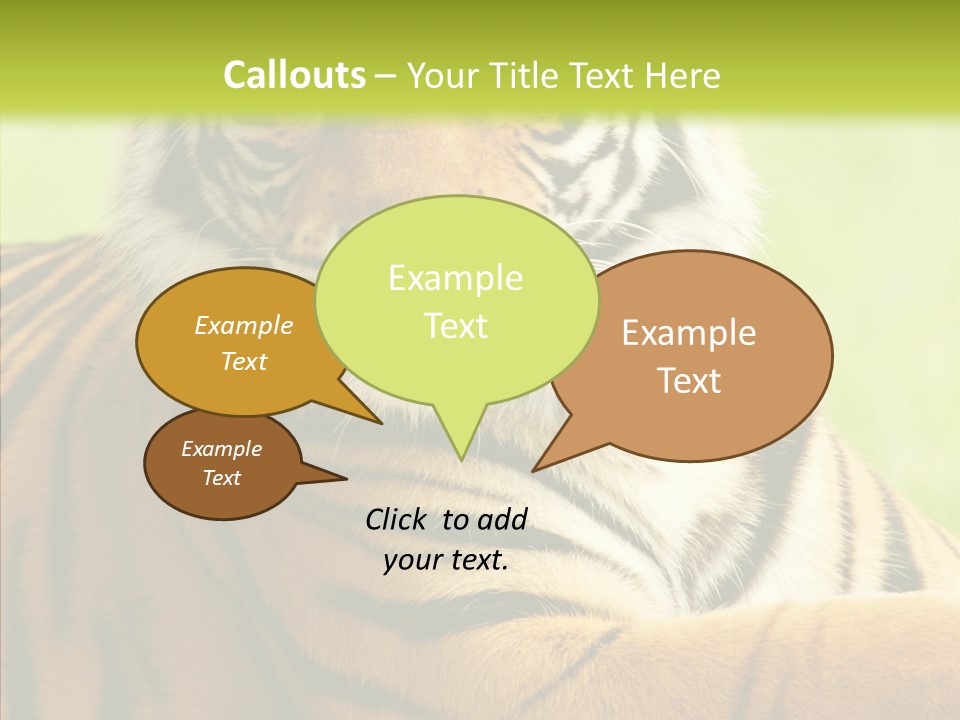 Nature Sub Tiger PowerPoint Template