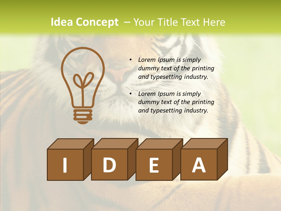 Nature Sub Tiger PowerPoint Template