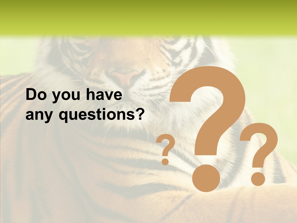 Nature Sub Tiger PowerPoint Template