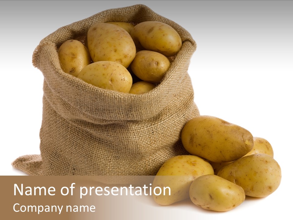 Ingredients Vegetarian Potato PowerPoint Template