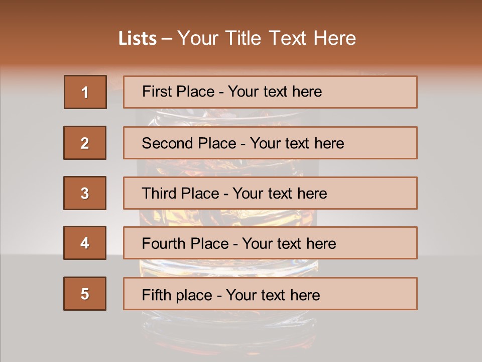 Golden Drink Lit PowerPoint Template