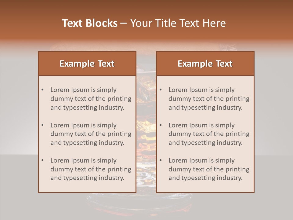 Golden Drink Lit PowerPoint Template