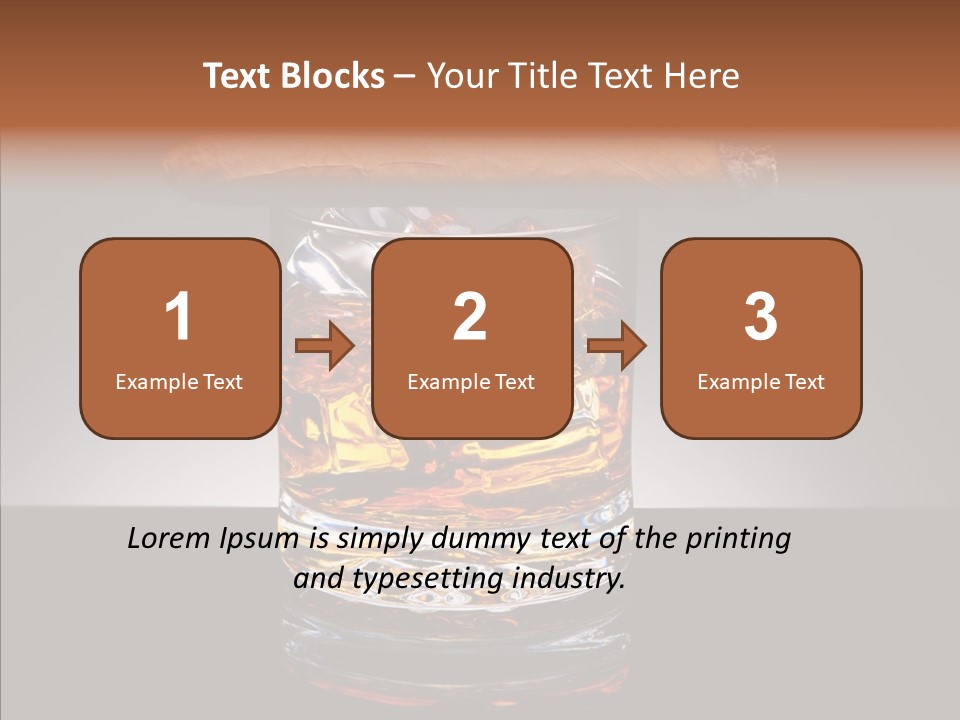 Golden Drink Lit PowerPoint Template