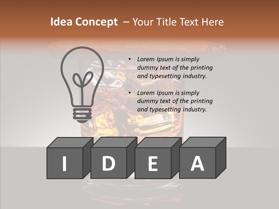 Golden Drink Lit PowerPoint Template