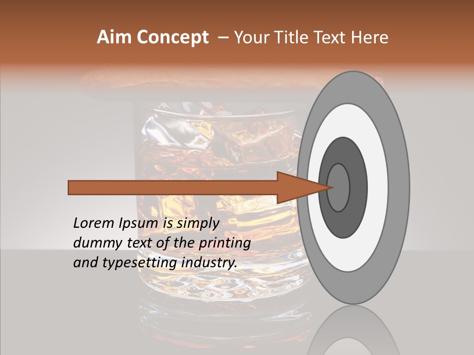 Golden Drink Lit PowerPoint Template