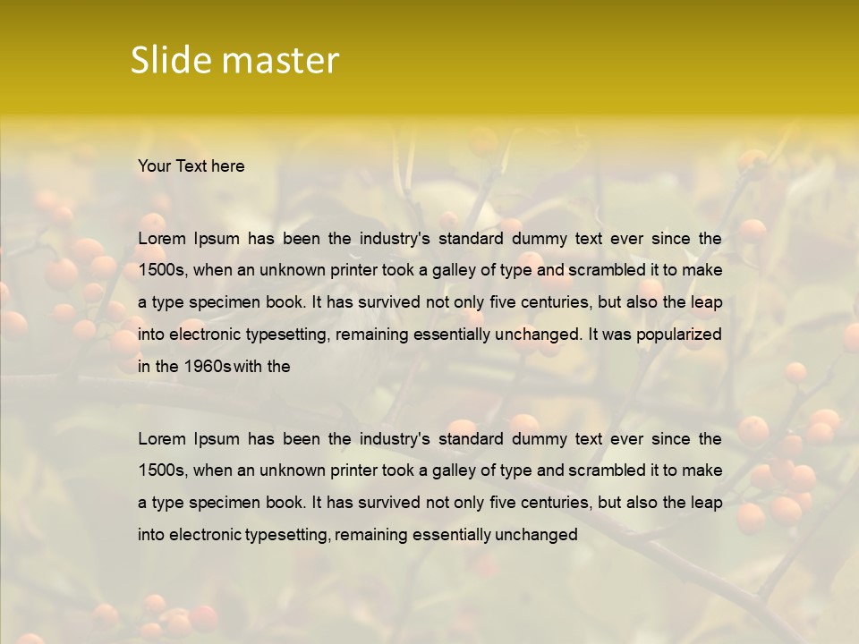 Bird Leaves Nature PowerPoint Template