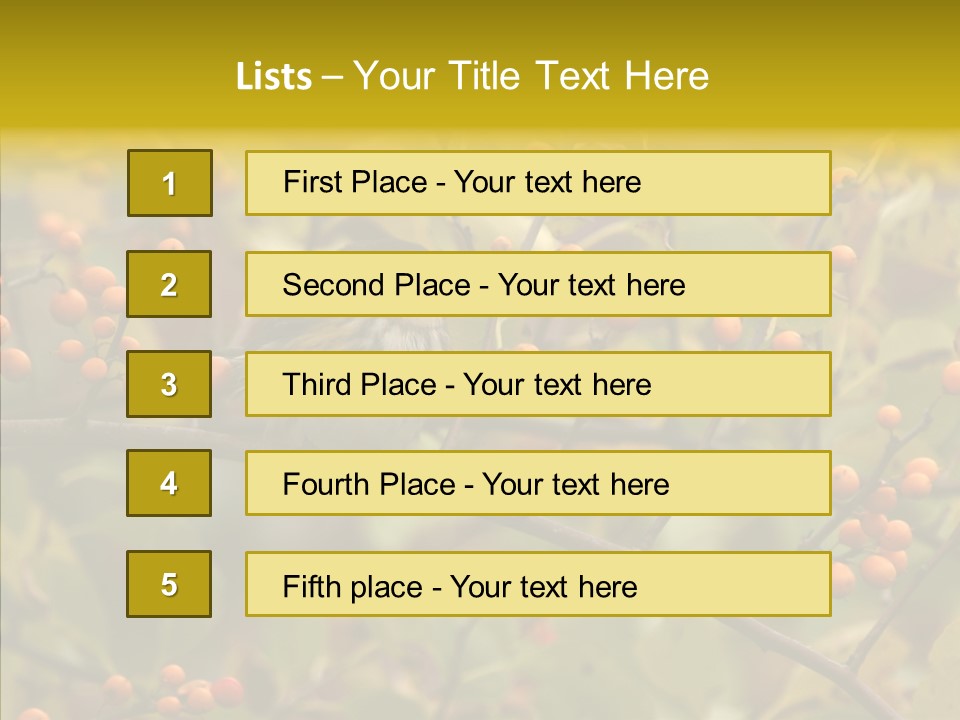Bird Leaves Nature PowerPoint Template