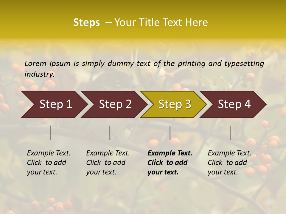 Bird Leaves Nature PowerPoint Template