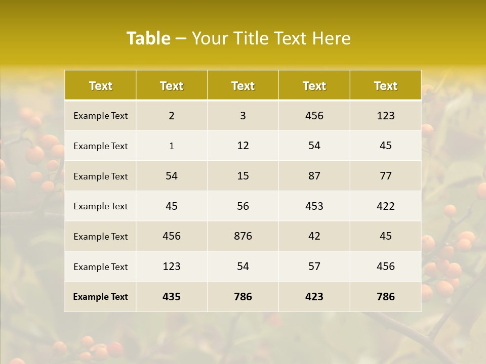 Bird Leaves Nature PowerPoint Template
